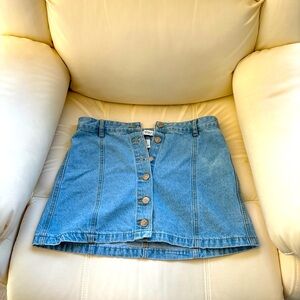 Forever 21 Women's Denim Button Up Mini Skirt Size 28